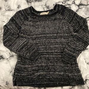 Faded Glory black and silver knitted sweater